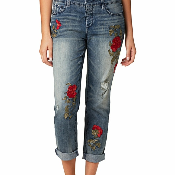 Vintage America Blues Denim - Vintage America Blues Boho Embroidered Jeans